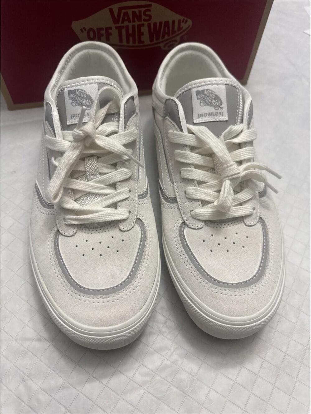 Vans Men's Rowley Classic 2 Tone White And Gray, Size 11